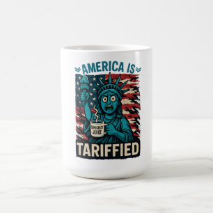 Caneca De Café América É Democracia Tariffiada Suco Política