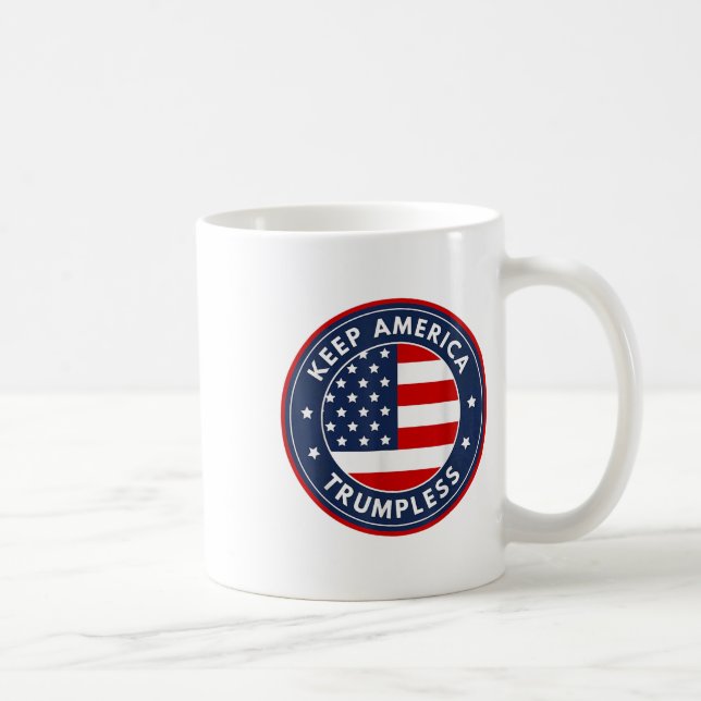 Caneca De Café América Engraçada Com Engraçado Anti Trump 2024 Pr (Direita)