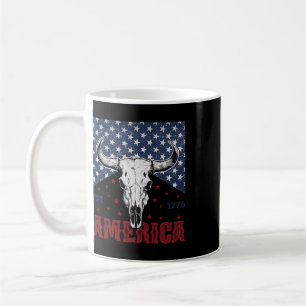 Caneca De Café América Est 1776 Crânio de Vaca Engraçado 4 de Jul
