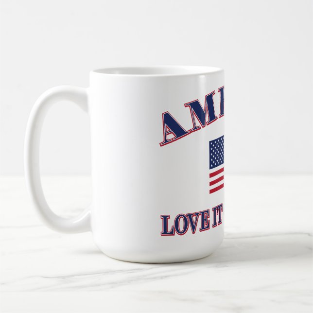 Caneca De Café America Love It Or Leave It (Esquerda)