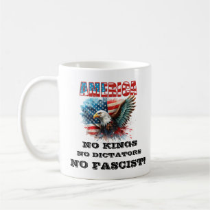 CANECA DE CAFÉ AMÉRICA, NENHUM REI, NENHUM DITADOR, NENHUM FASCIS