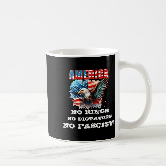 Caneca De Café America No Kings No Dictators No Fascist  (Direita)