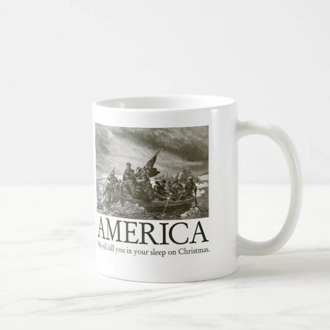 Caneca De Café América: Nós matá-lo-emos em seu sono em Christm (Direita)