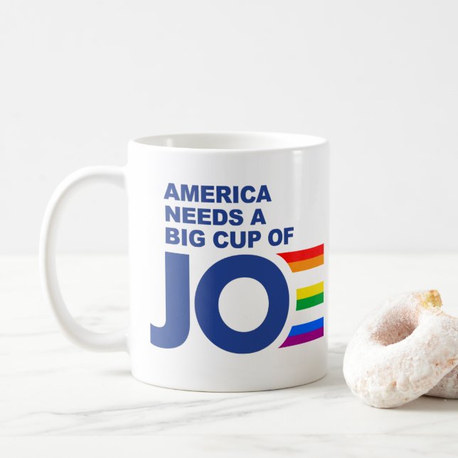 CANECA DE CAFÉ AMÉRICA PRECISA DE UMA GRANDE COPA DE JOE (ORGULHO (Com Donut)