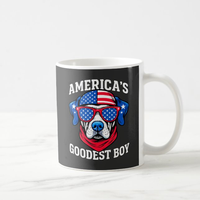 Caneca De Café America’s Goodest Boy Dog (Direita)