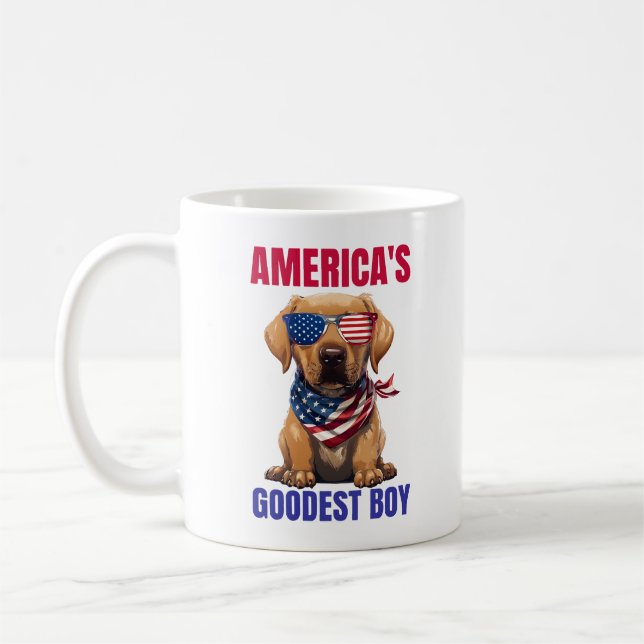 Caneca De Café America’s Goodest Labrador (Esquerda)