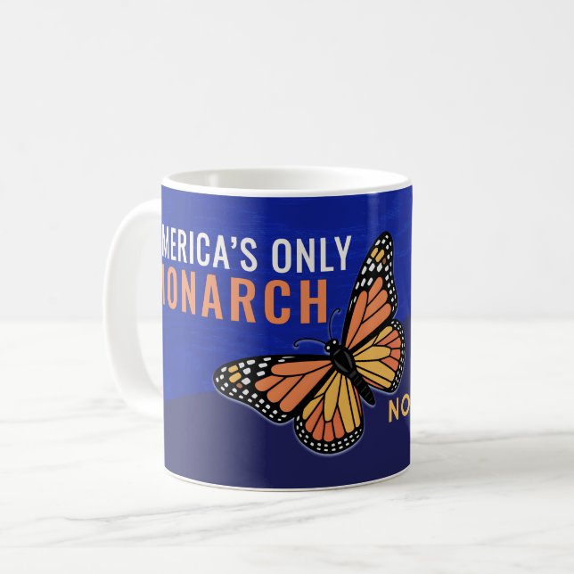 Caneca De Café America’s Only Monarch | March 28 No Kings Day (Frente Esquerda)