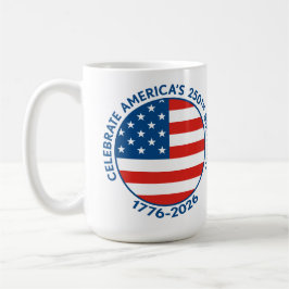 Caneca De Café America Semiquincentennial 1776-2026 USA 250 Flag