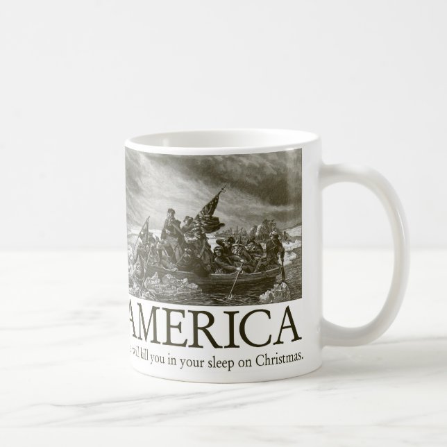 Caneca De Café América: Vamos te matar dormindo no Natal (Direita)