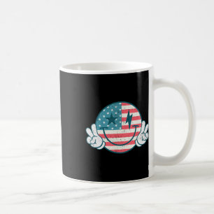 Caneca De Café America Vibes Sorri Face À Bandeira Americana 4 De