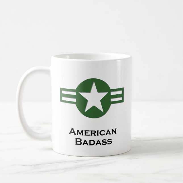 Caneca De Café American Badass Green (Esquerda)