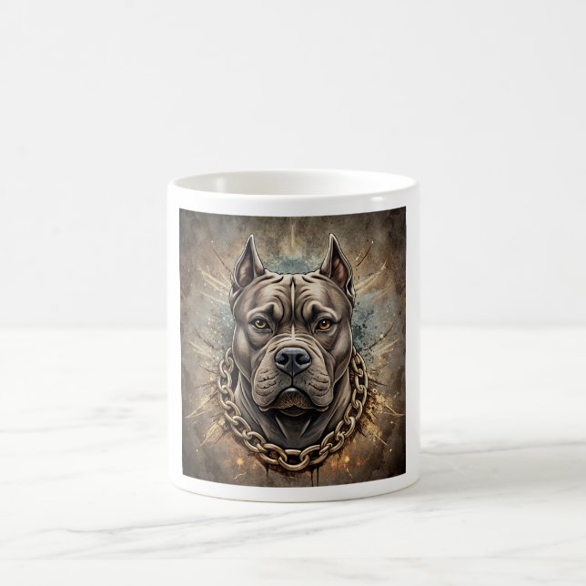 Caneca De Café American Bully Pitbull with Gold Chain (Centro)