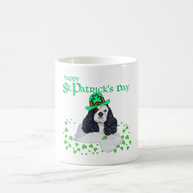 Caneca De Café American Cocker Spaniel Dia de São Patrício (Centro)
