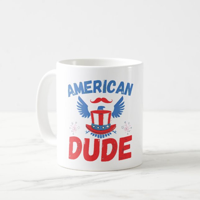 Caneca De Café American Dude - Orgulho Americano (Frente Esquerda)