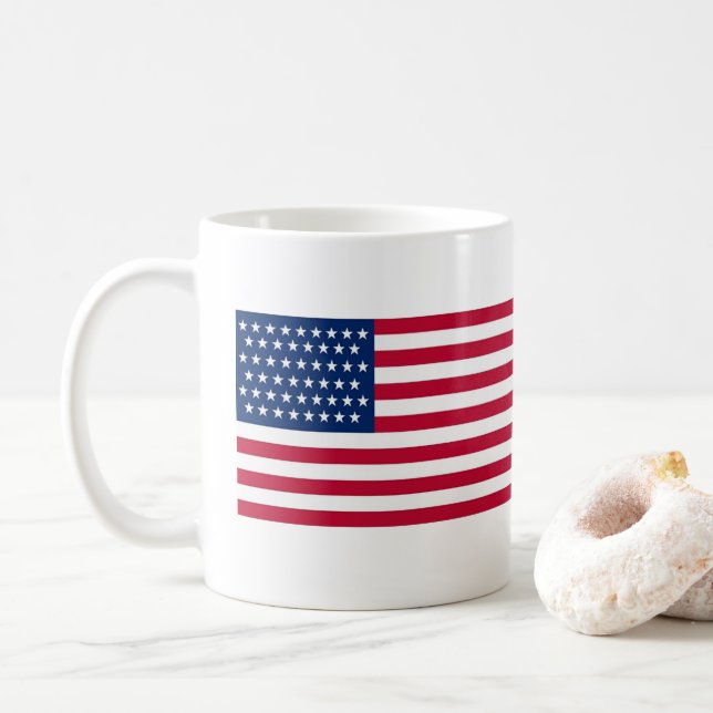 Caneca De Café American flag (Com Donut)