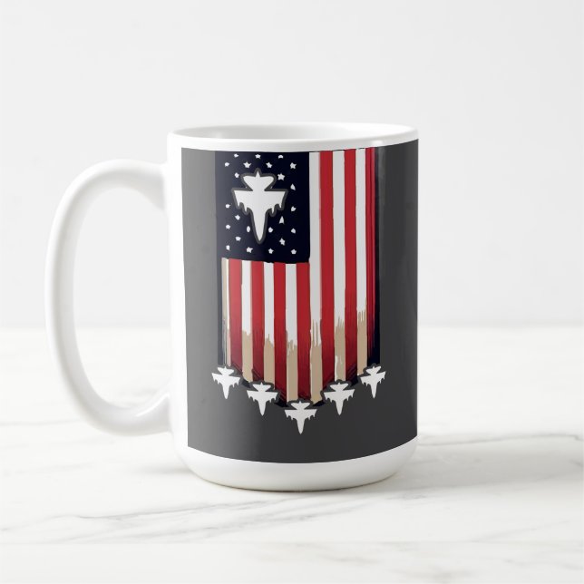 Caneca De Café American Flag 4th of July-65079 (Esquerda)