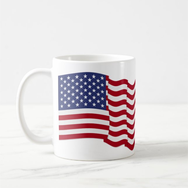 Caneca De Café American Flag - EUA (Esquerda)