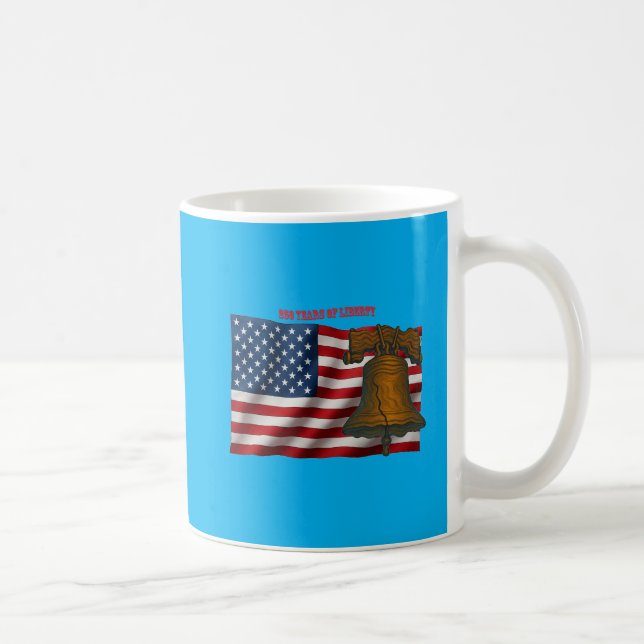 Caneca De Café American Flag & Liberty Bell Independence Day URM (Direita)