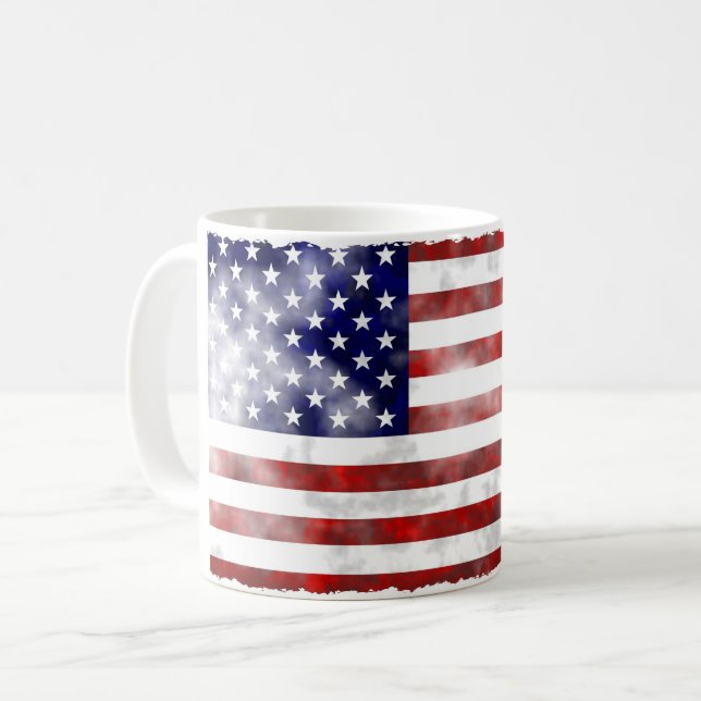 Caneca De Café American Flag Mug (Frente Esquerda)