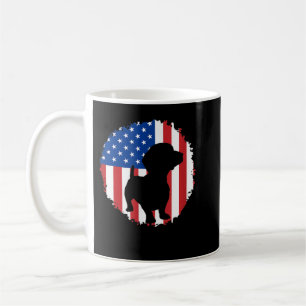 Caneca De Café American Flag Patriotic Dachshund Wiener Dachshund