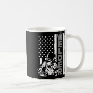 Caneca De Café American Flag Welder Funny Usa 4 De Julho Soldadur