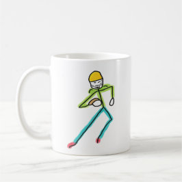 Caneca De Café American Football Stickman