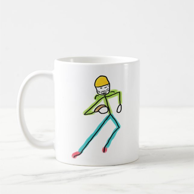 Caneca De Café American Football Stickman (Esquerda)