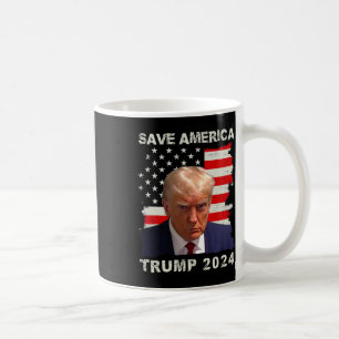 Caneca De Café American Free Trump Mug Shot 2024 American Flag