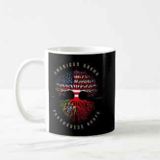 Caneca De Café American Grown Portuguese Roots Portugal Flag