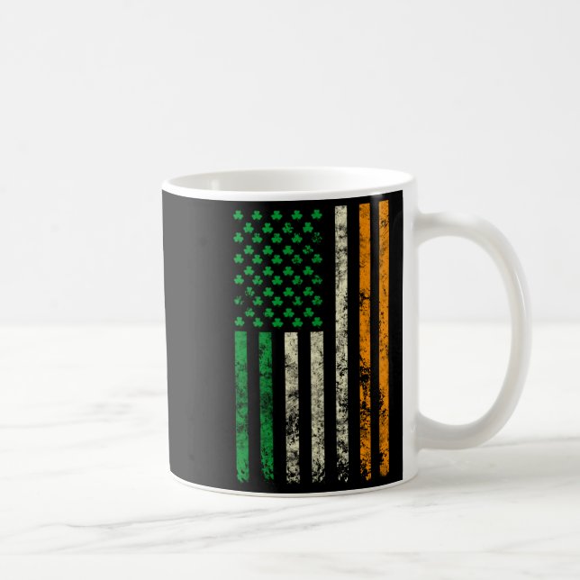 Caneca De Café American Ireland Flag Shamrock Irish Patricks Day  (Direita)