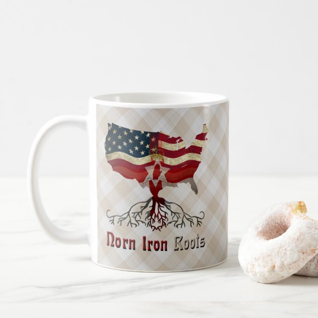 Caneca De Café American Norte Irish Roots (Com Donut)
