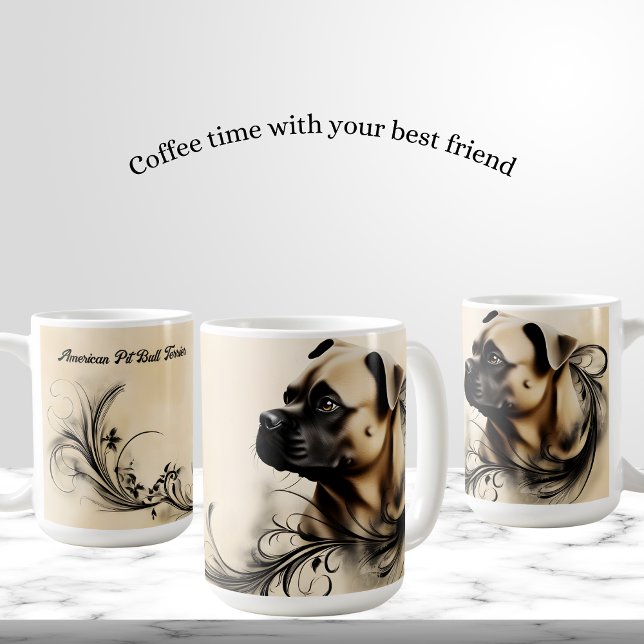 Caneca De Café American Pit Bull Terrier (Criador carregado)