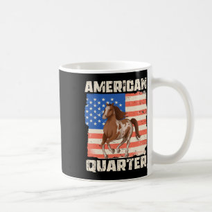 Caneca De Café American Quarter Usa Flag Horseback em Voo F