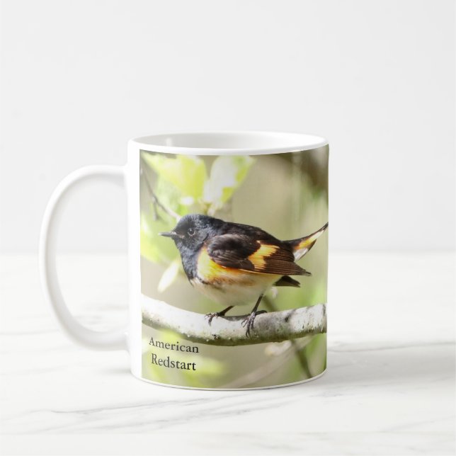 Caneca De Café American Redstart Mug de BirdingCollectibles (Esquerda)