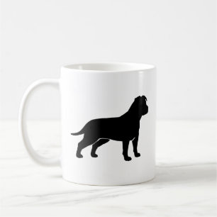 Caneca De Café American Staffordshire Terrier AmStaff Silhouettes