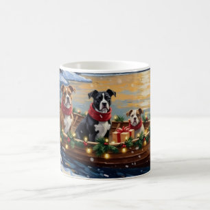 Caneca De Café American Staffordshire Terrier Natal Barco