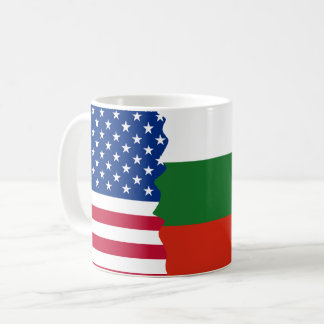 Caneca De Café American/USA e bandeira búlgara