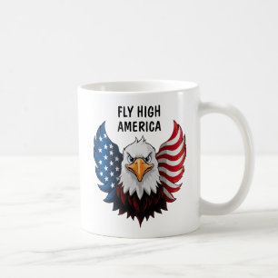 Caneca De Café American USA Eagle Flag