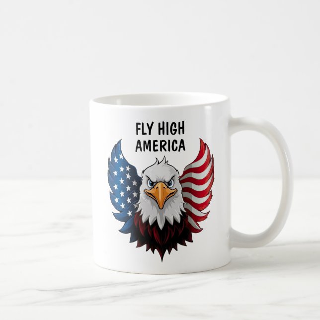 Caneca De Café American USA Eagle Flag (Direita)