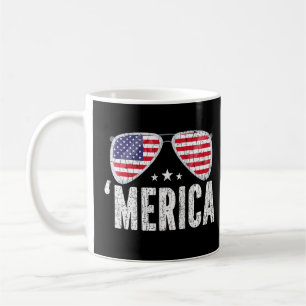 Caneca De Café American Usa Flag Sunglass Divertimento Memorial D