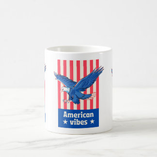 Caneca De Café American Vibes Mug - Desig Patriótico e Clássico d