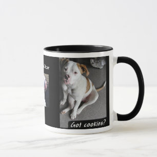 Caneca de café americana do filhote de cachorro d