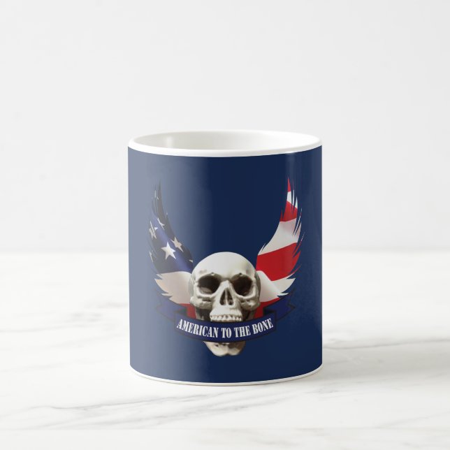 Caneca De Café Americano ao crânio ósseo (Centro)