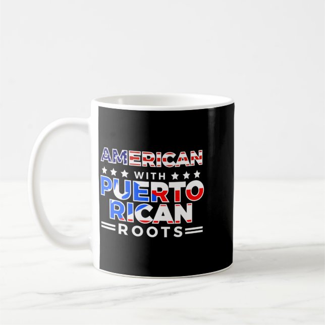 Caneca De Café Americano Com Raízes Porto-Riquenhas (Esquerda)