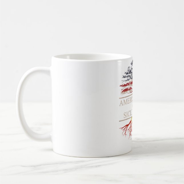 Caneca De Café Americano crescido com raízes sicilianas (Esquerda)
