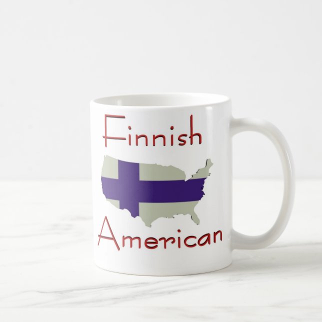 Caneca De Café Americano de Finniah (mapa dos EUA) (Direita)