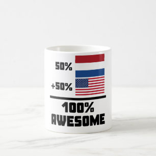 Caneca De Café Americano do Dutch 50% de 50% 100% impressionante