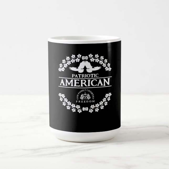 CANECA DE CAFÉ AMERICANO | EUA 1776 | LIBERDADE DE PAÍSES DA FAMÍ (Centro)