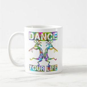 Caneca De Café Americanos nativos Kokopelli - Dance sua vida 2