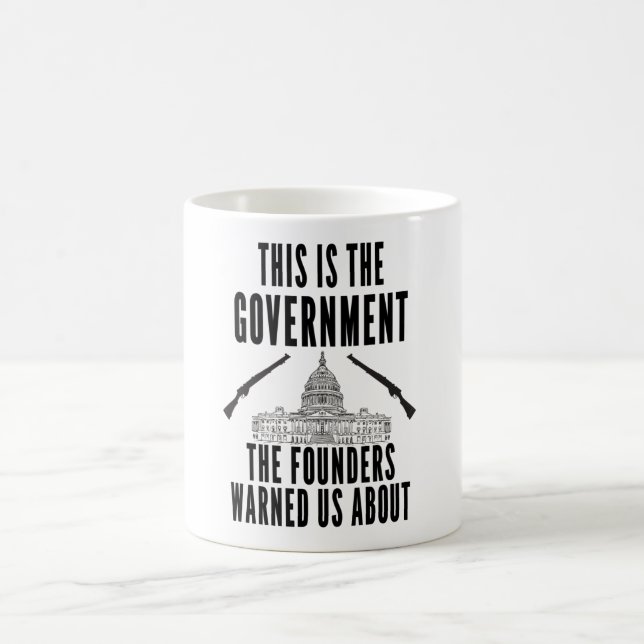 Caneca De Café Americanos Patrióticos Anti-Governos (Centro)